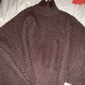 Brown open back sweater